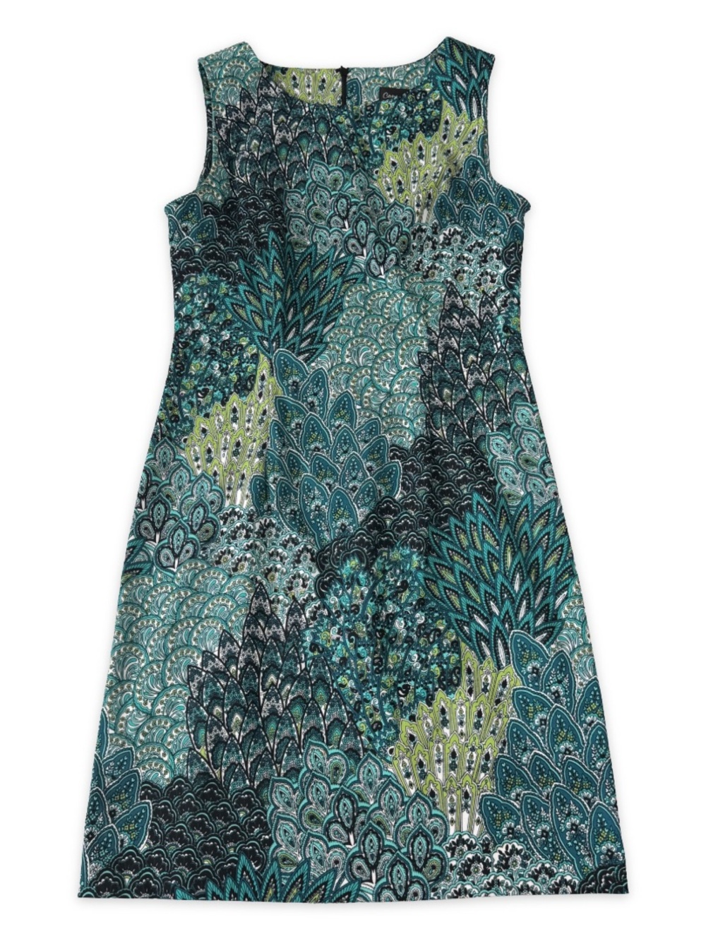 Connected Sleeveless Patterned Dress Womens 8 Blue Floral